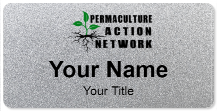 Custom name badges for Permaculture Action Network