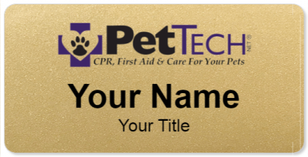 Custom name badges for PetTech