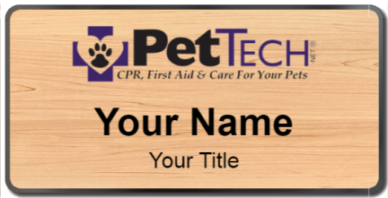 Custom name badges for PetTech