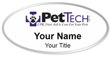Custom name badges for PetTech