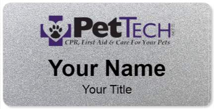 Custom name badges for PetTech