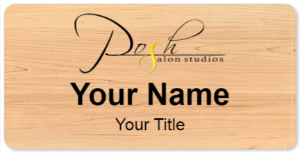 Custom name badges for Posh Salon Studios
