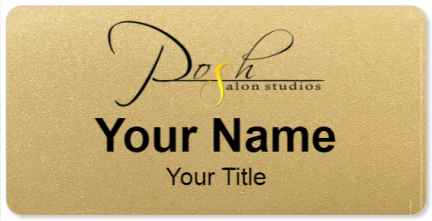 Custom name badges for Posh Salon Studios