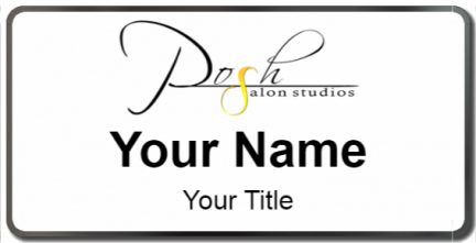 Custom name badges for Posh Salon Studios