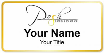 Custom name badges for Posh Salon Studios