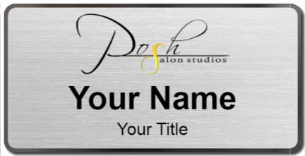Custom name badges for Posh Salon Studios