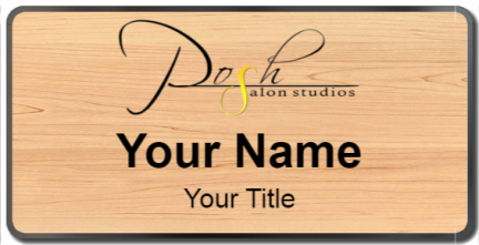 Custom name badges for Posh Salon Studios