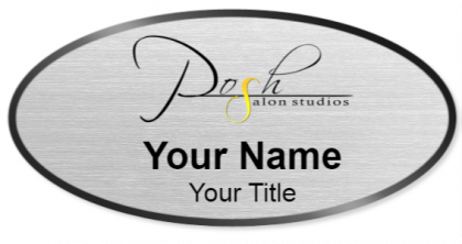 Custom name badges for Posh Salon Studios