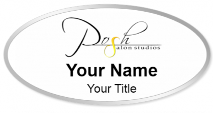 Custom name badges for Posh Salon Studios