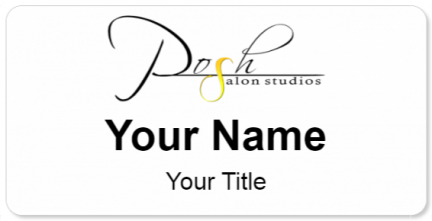 Custom name badges for Posh Salon Studios