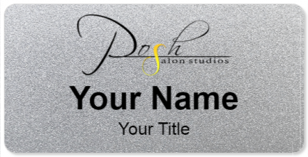 Custom name badges for Posh Salon Studios