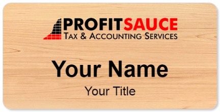 Custom name badges for Profit Sauce