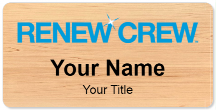 Custom name badges for Renew Crew