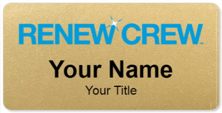 Custom name badges for Renew Crew