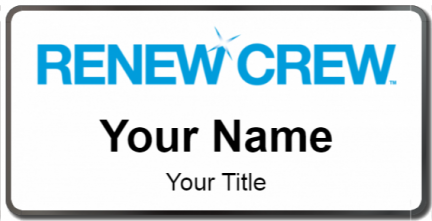 Custom name badges for Renew Crew