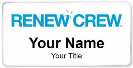 Custom name badges for Renew Crew