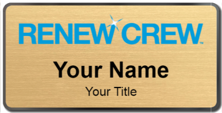Custom name badges for Renew Crew