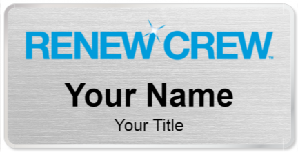 Custom name badges for Renew Crew