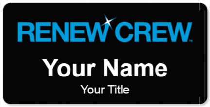 Custom name badges for Renew Crew