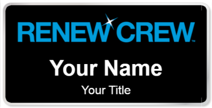 Custom name badges for Renew Crew