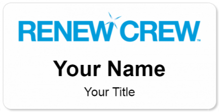 Custom name badges for Renew Crew