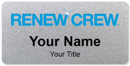Custom name badges for Renew Crew