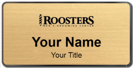 Custom name badges for Roosters Mens Grooming Center