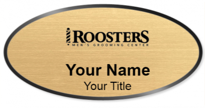 Custom name badges for Roosters Mens Grooming Center