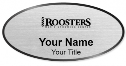 Custom name badges for Roosters Mens Grooming Center