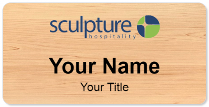 Custom name badges for Sculpture Hospitality