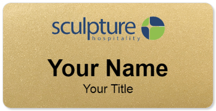 Custom name badges for Sculpture Hospitality