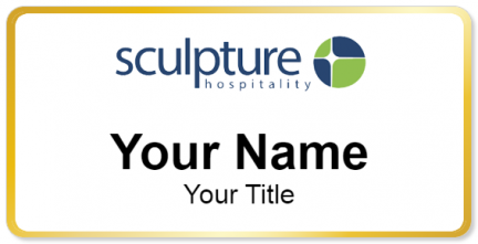 Custom name badges for Sculpture Hospitality