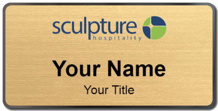 Custom name badges for Sculpture Hospitality