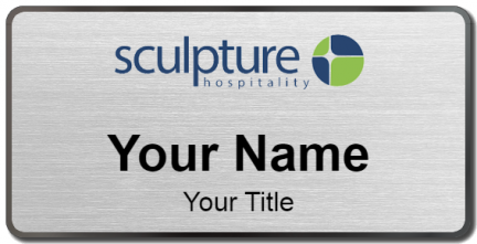 Custom name badges for Sculpture Hospitality