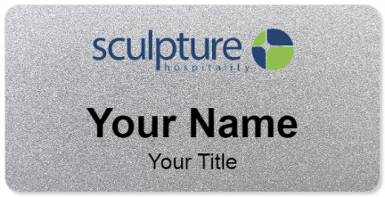Custom name badges for Sculpture Hospitality