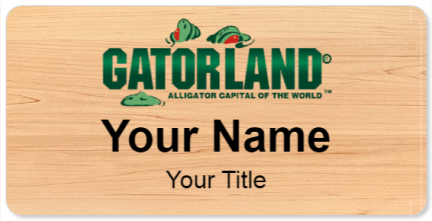 Custom name badges for Gatorland