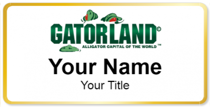 Custom name badges for Gatorland