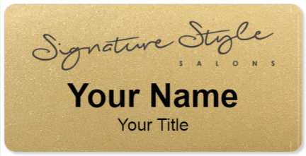 Custom name badges for Signature Style Salons