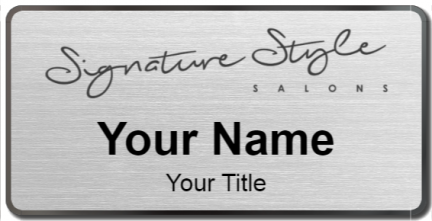Custom name badges for Signature Style Salons