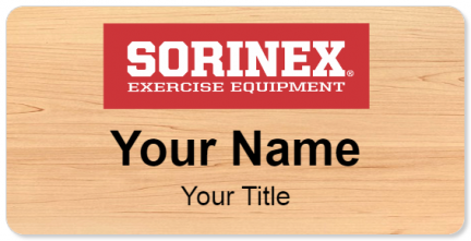 Custom name badges for Sorinex Exercise Equipment
