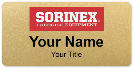Custom name badges for Sorinex Exercise Equipment