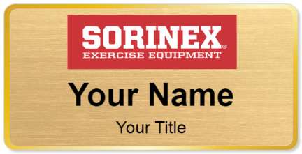 Custom name badges for Sorinex Exercise Equipment