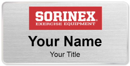 Custom name badges for Sorinex Exercise Equipment