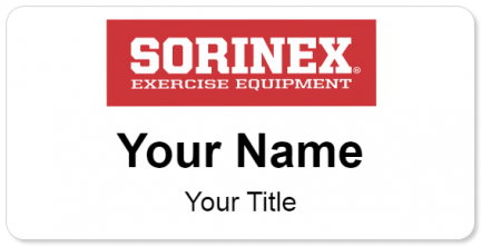 Custom name badges for Sorinex Exercise Equipment