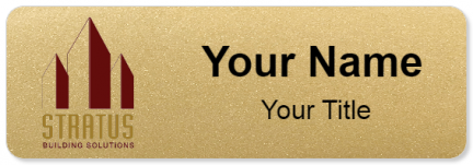Custom name badges for Stratus Building Solutions