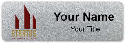Custom name badges for Stratus Building Solutions