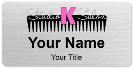 Custom name badges for Studio K Salon