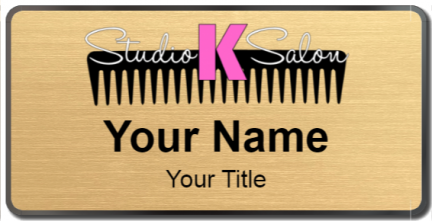 Custom name badges for Studio K Salon