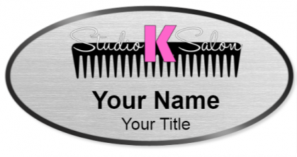 Custom name badges for Studio K Salon