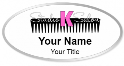 Custom name badges for Studio K Salon